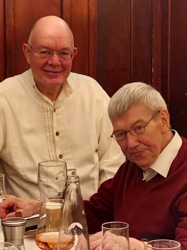 Der Ehrenvorsitzende Klaus Müller und der Vorstand Ralf Dunzweiler auf der Weihnachtsfeier am 16. Dezember 2025